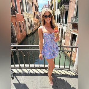 For Love & Lemons Charlene Corset Mini Dress- Small